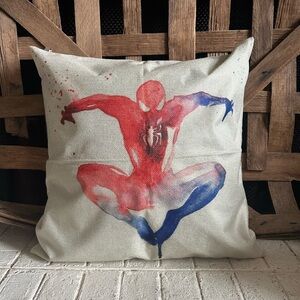 Superhero Print Throw Pillow cover Spider-Man 17 x 17